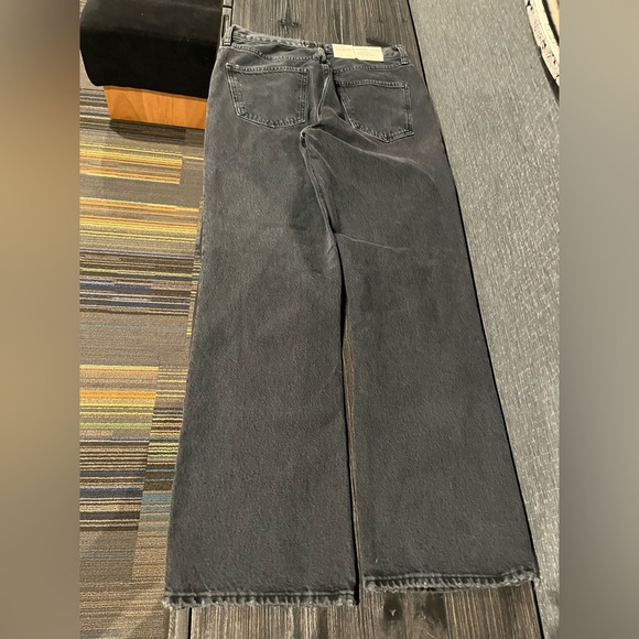NWT Agolde Mid Rise Relaxed Distressed Boot Cut Bootcut Jeans Percolate Black - Picture 6 of 11